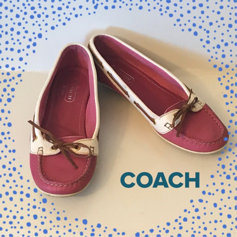 COACH Mules Pink/White
